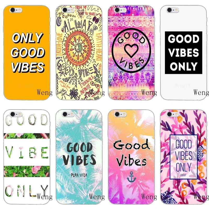 Положительный хороший чехол Vibes Only Love Happy для Huawei Y6 Y7 prime Y9 Honor 10 9 8 8C 7C 7A 6A Mate 20 Lite Pro P10 Smart plus GR5|Бамперы| |