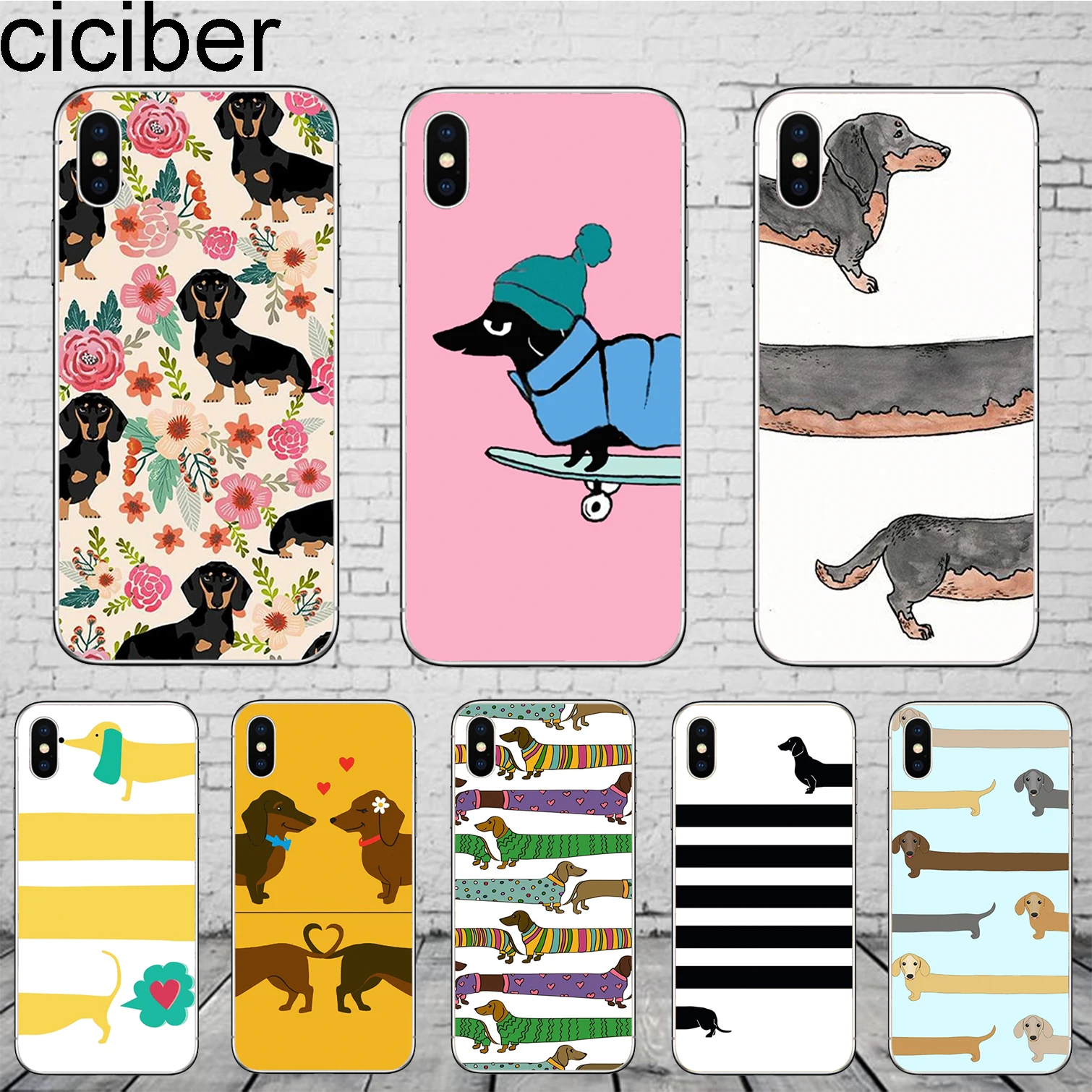

ciciber Dachshund Dog Phone Cases for iPhone 11 Pro Max Cover For iPhone XR 8 7 6 6S Plus X XS MAX 5S SE Soft TPU Shell Coque