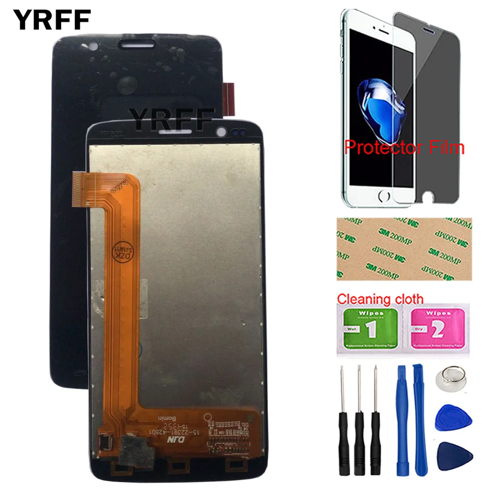 

Mobile LCD Display Touch Screen For Fly IQ4409 LCD Display Touch Screen Digitizer Panle Sensor Complete Assembly Protector Film