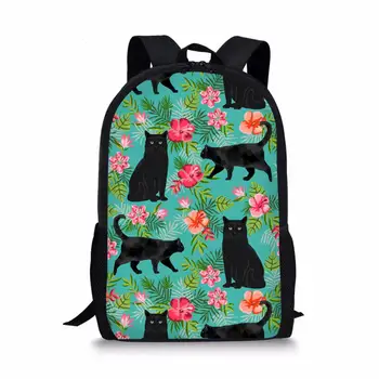

ThiKin Cartoon Cats Printed Backpack Girl School Bays 3D Animal Kids Bagpacks for Children Students Boys Girls Mochila Bagpack