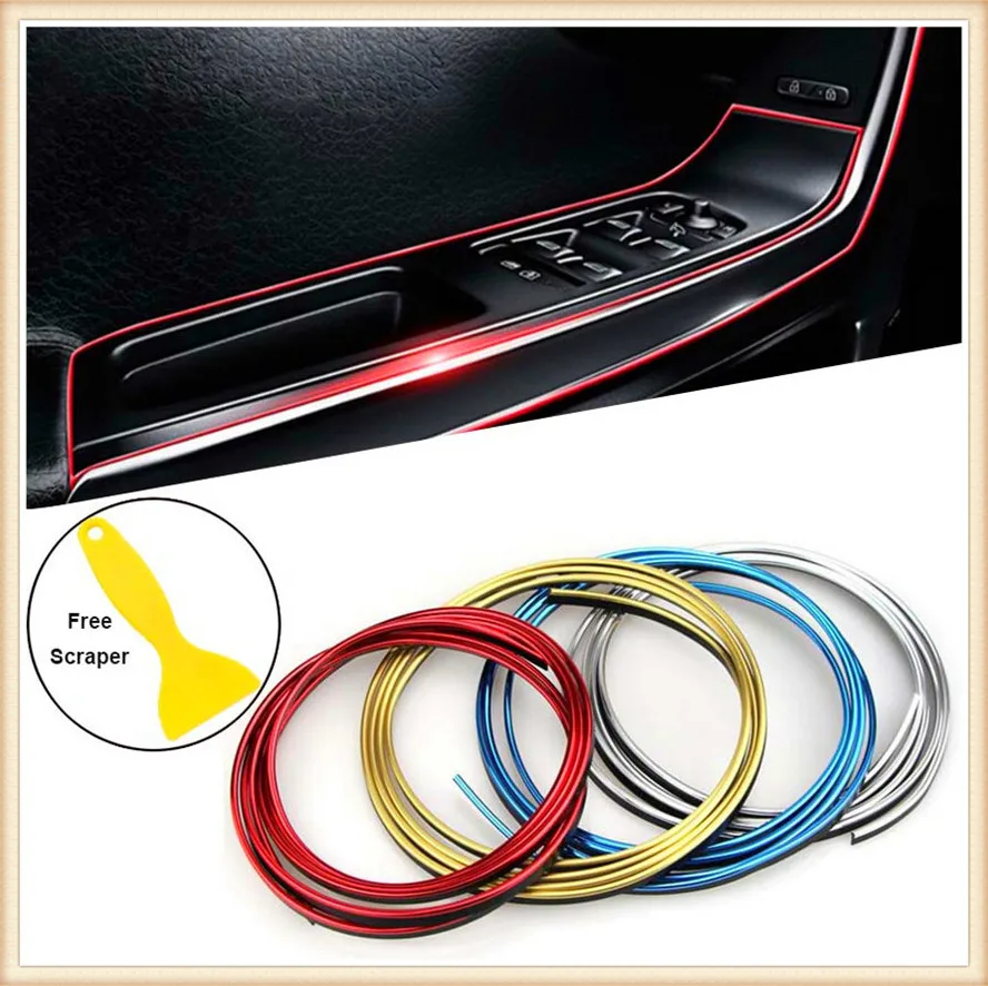 

Car Decorative Strip Door Edge Trim Interior for KIA SOLARIS Verna IX25 IX35 IX45 Sonata 8 Any Cars Cadenza Telluride