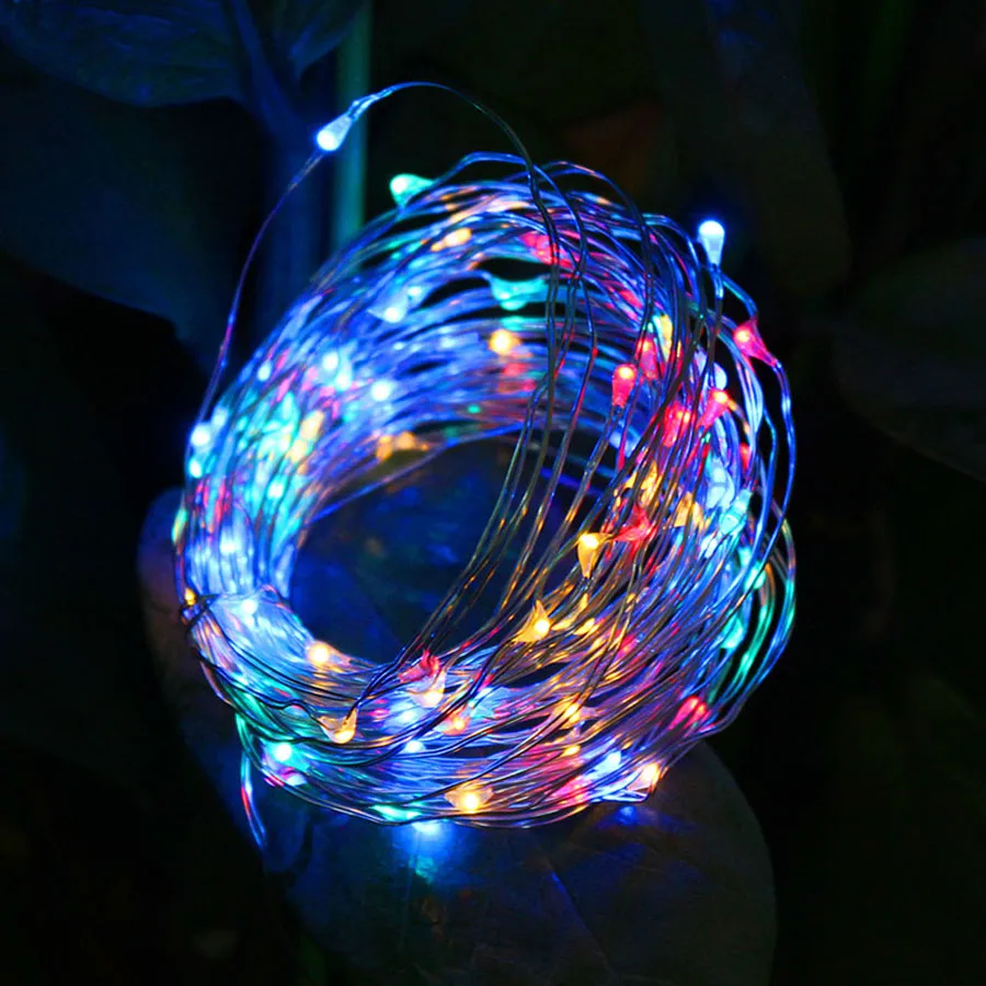 

5M/12M Waterproof Copper Wire LED String lights RGB Led strip lamp Holiday lighting For Christmas Tree Wedding Party Decoration