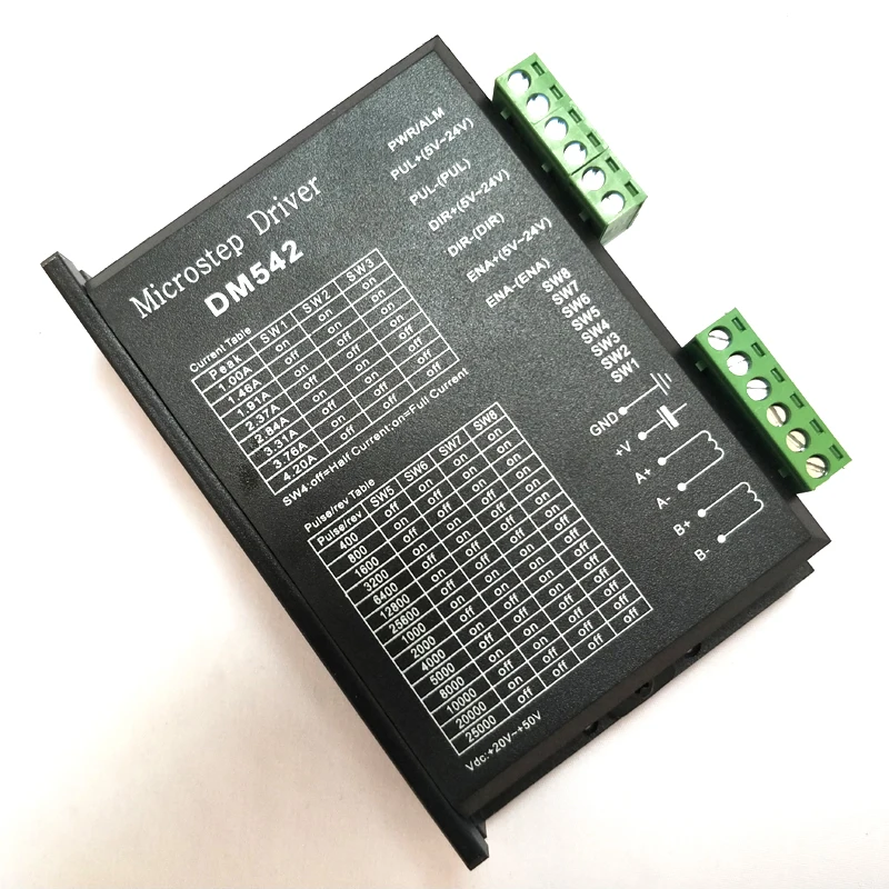 Stepper Motor Driver Dm542 Dm556 para Nema 23 34 Série 2-fase Digital Stepper Motor Driver Cnc Máquina de Gravura Impressora 3d 2 Motorista de motor deslizante dm542 dm556 para