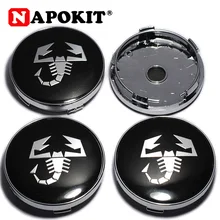 4 шт. 60 мм 3D скорпион центральный колпак на колесо автомобиля обод эмблема ступицы крышка для Fiat 500 Punto Bravo Stilo, Panda Abarth 500 наклейка