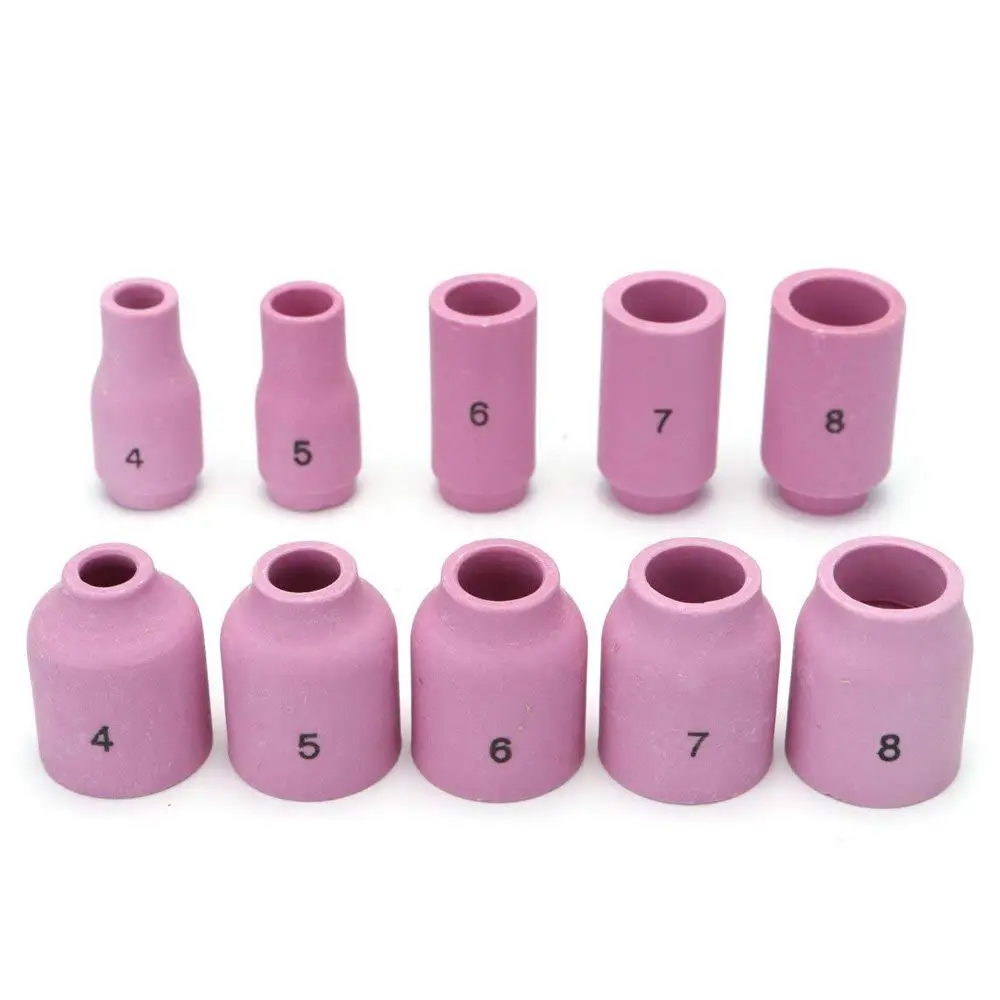 49PCS durable sold adura TIG Stubby TIG gas Lens #10 cristal pyrex kit para mayitr soldadura Accesorios for wp-17/18 /26 consum