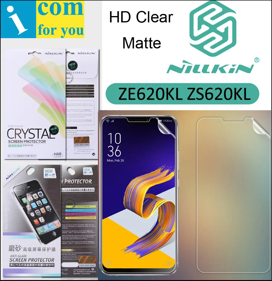 Прозрачная Матовая Защитная пленка Nillkin HD для Asus Zenfone 5 ZE620KL 5z ZS620KL мягкая