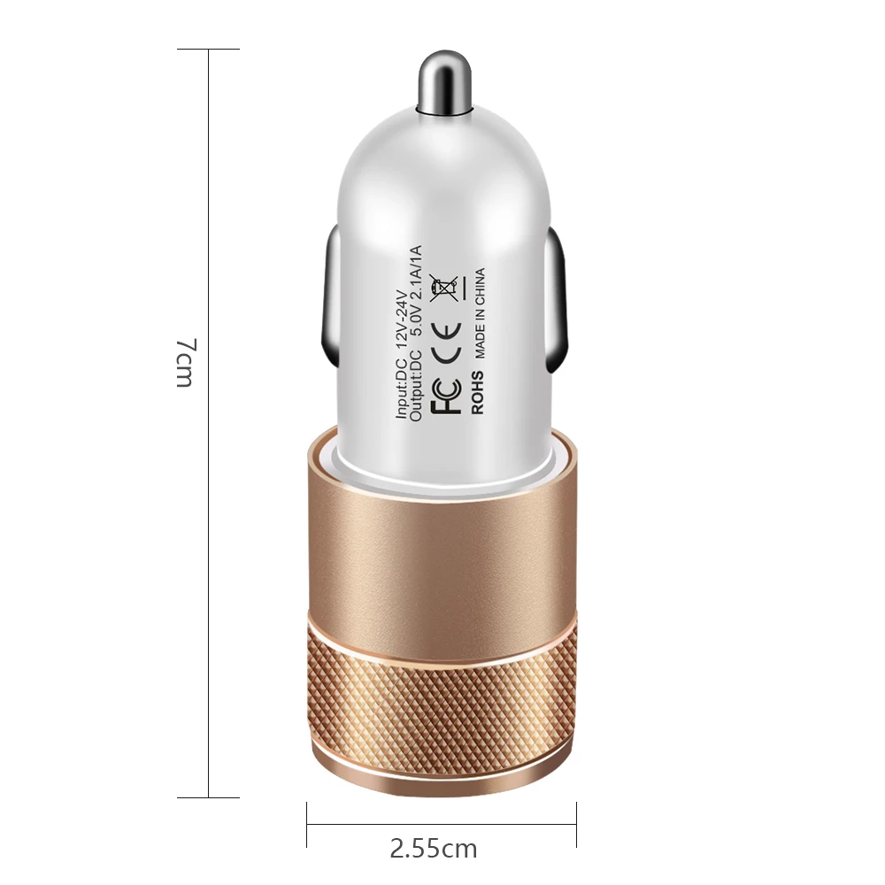Автомобильное зарядное устройство Olaf Mini с двумя USB портами универсальное