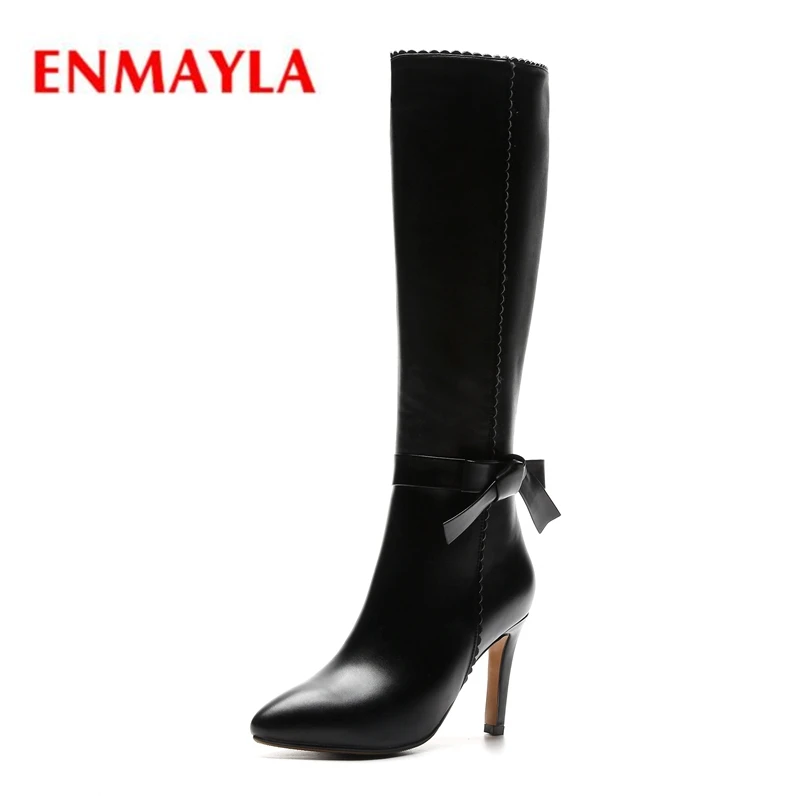

ENMAYLA Pointed Toe Women Boots Bella Hadid Botas Mujer Zipper Zapatos De Mujer Big size 34-43 ZYL1381
