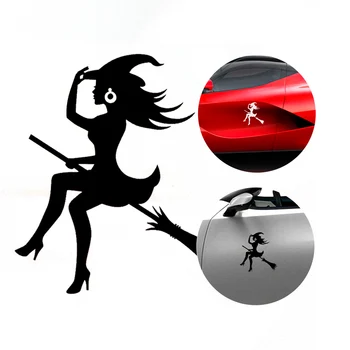 

11.5*12cm Sexy Witch Shape Car Sticker Fashion Vinyl Decals Auto Styling Decoration Car Exterior Accessories