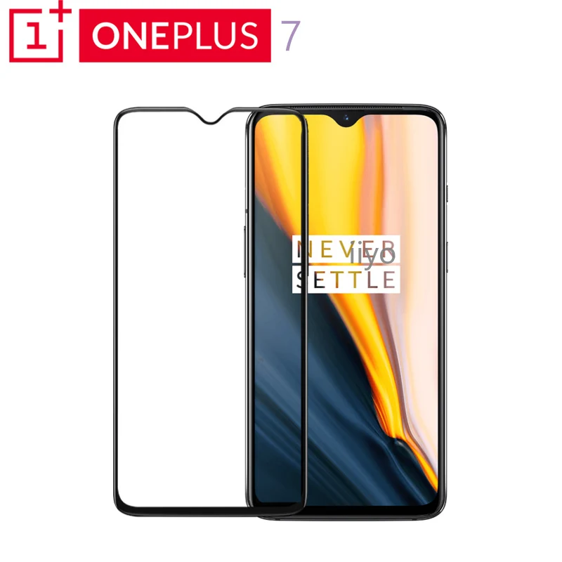 Оригинальное закаленное 3d стекло Oneplus 7 для защиты экрана полное покрытие