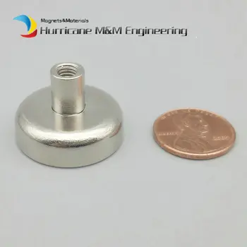 

NdFeB Kithchen Magnet Dia. 20mm and 25mm Magnetic Lifting Pots with Thread Neodymium Permanent Strong Holding Magnet 4-50pcs