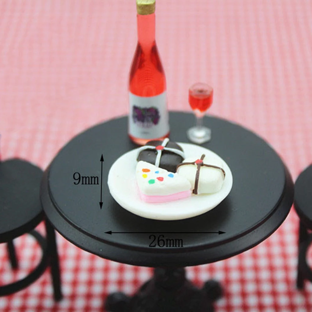 1/12 кукольный домик миниатюрные продукты торт десерт и керамика Плиты набор кухня гостиная конец украшение стола