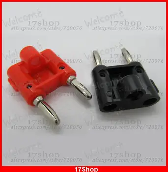 

2 PCS Double 4mm Banana Plug for Speaker BINDING POST Socket jack