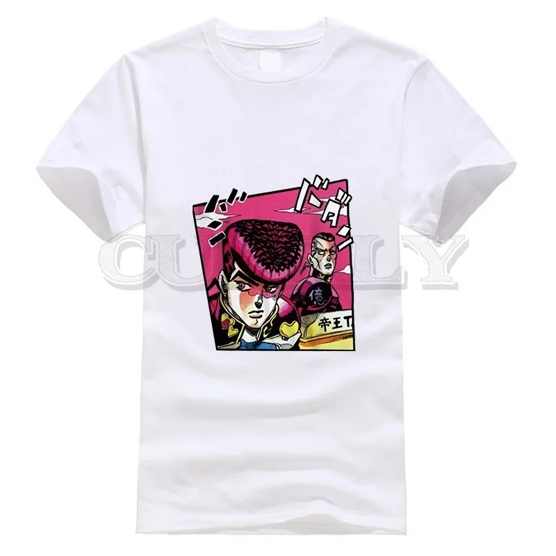 

2019 New T-shirt Round Neck Jojo Bizarre Adventure Thsirt Cool Japan Anime Cartoon Summer Dress Men Tee Pop Boy Funny T Shirt