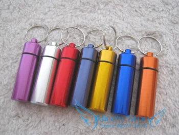 

10pc Medium Size / MEDICAL ALERT - FIRST AID container PILL CASE Set - Key Chain Assorted M size