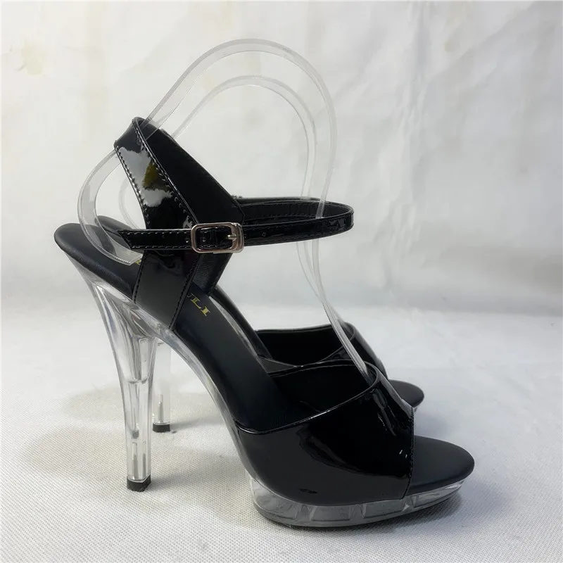 Multi-color style, beautiful transparent heels, 13 cm sexy model sandals, pole dancing shoes