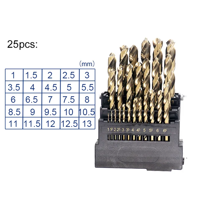 M42 HSS Drill Bit Set For Stainless Metal 8% High Cobalt Copper Iron Bits M42 HSS Drill Bit Set For Stainless Metal 8% High Cobalt Copper Iron Bits