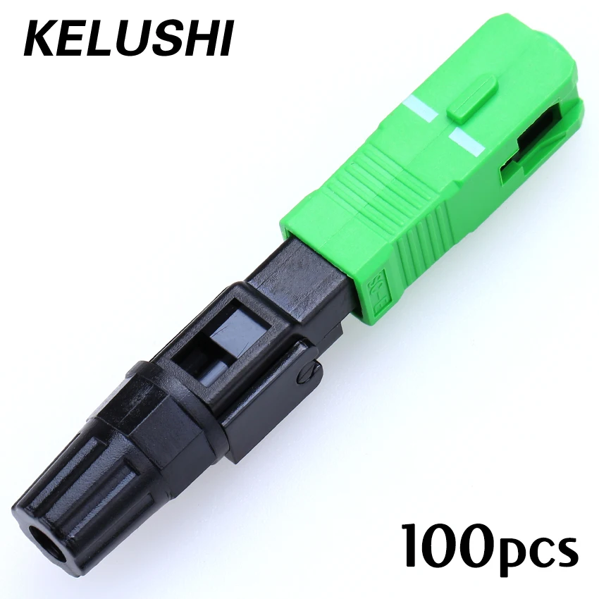 

100pcs Free Shipping Fiber Optic Fast Connector SC/APC Covered Wire Optic Connector for Special Broadcasting CATV / FTTH