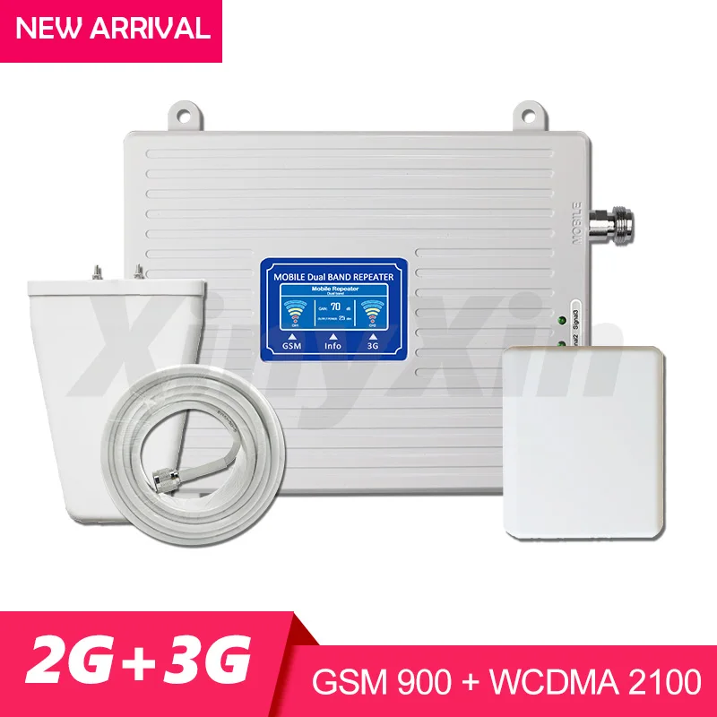 Двухдиапазонный ретранслятор сигнала GSM 900 МГц WCDMA 2100 усилитель мобильного 2G 3g