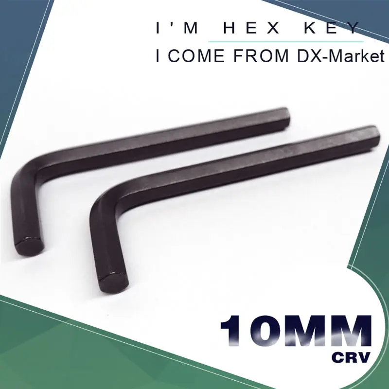 Buy 10mm hex key , 2pcs , Black metric alloy hex key