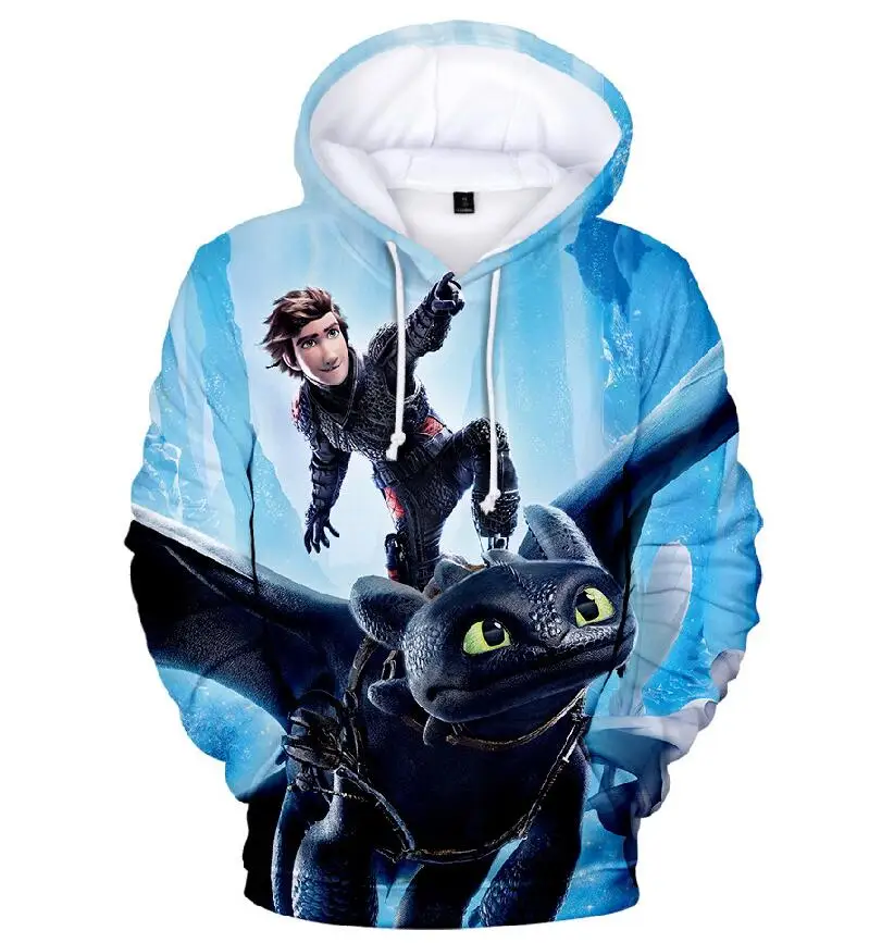 New Cartoon 3D Print Family Clothes How to Train Your Dragon 3 Hoodies Sweatshirt Fashion High Quality Pullover Boy Clothes