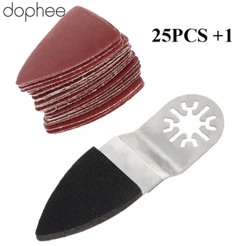 

dophee 25Pcs Sanding Paper Sander Sheet+Finger Sanding Pad Oscillating Multi-tool for Multimaster Dremel Renovator Power Tools