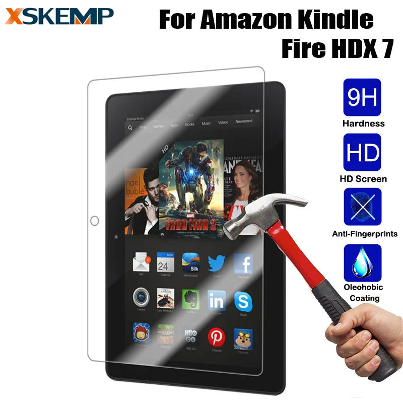 Закаленное защитное стекло для планшета Kindle fire HDX 7 0 LCD 9H HD без отпечатков пальцев |