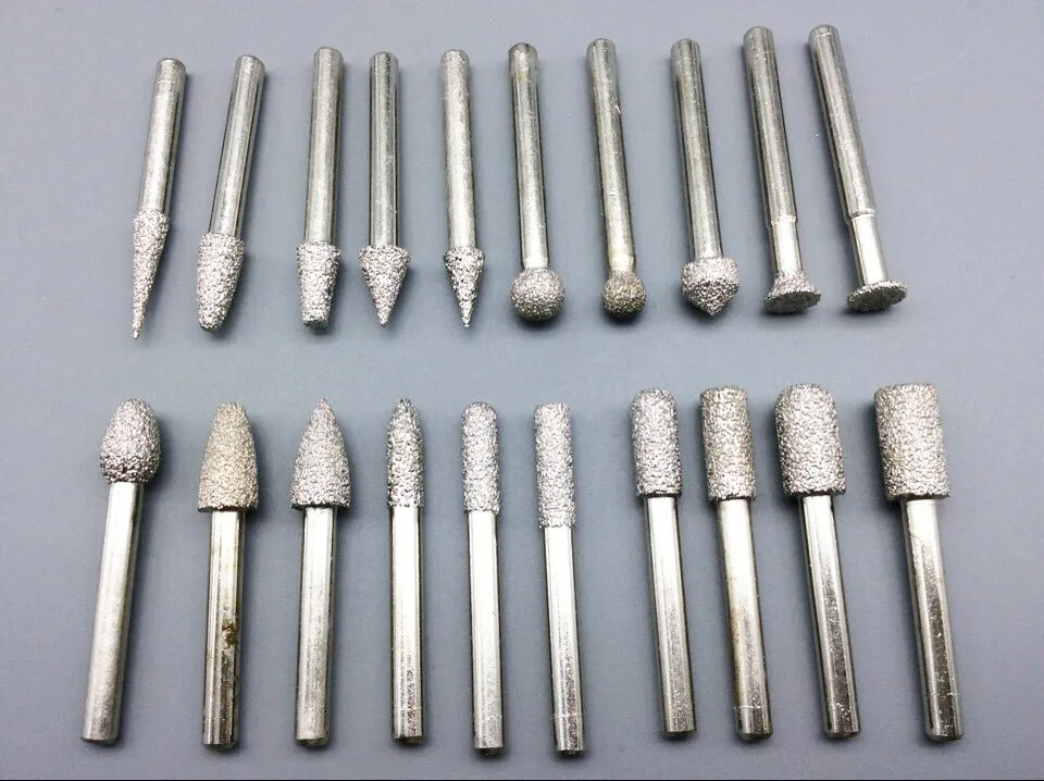 Вращающихся инструментов 20 шт. алмазное покрытие шлифования ломтик dremel аксессуары абразивные инструменты