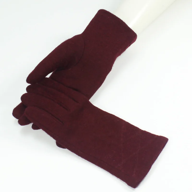Новая мода осень зима женские элегантные шерстяные кашемировые перчатки красивые руки повседневные модные короткие перчатки для дам - Цвет: 2
