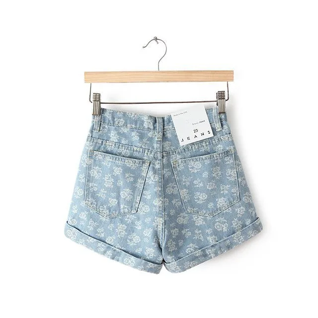 GCAROL Euro Style Women Denim Shorts Vintage High Waist Cuffed Jeans Shorts Street Wear Sexy Shorts For Summer Spring Autumn 39