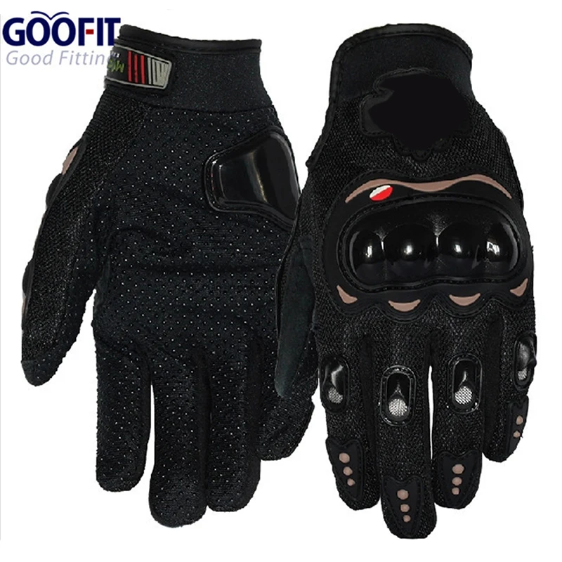 GOOFIT Full Finger Red Sports Motorcycle Gloves Bicycle Breathable Mesh Fabric Slip Motorbike Racing Motocross Leather MCS-01D GOOFIT Full Finger Red Sports Motorcycle Gloves Bicycle Breathable Mesh Fabric Slip Motorbike Racing Motocross Leather MCS-01D