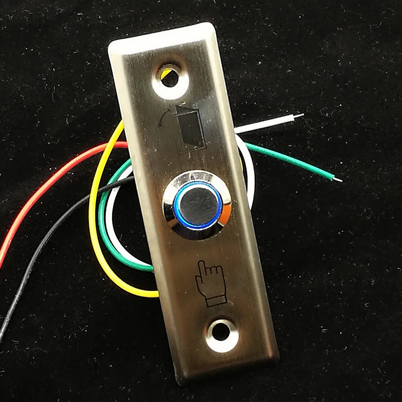 

With Led Light No/NC/Com Stainless Steel Door Exit Button Switch Metal push button switch for home security system
