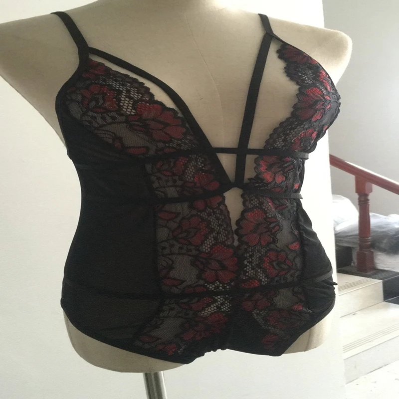

Stock Women Sexy-Lingerie Nightwear Sleepwear Bodysuit Lace G-string Underwear