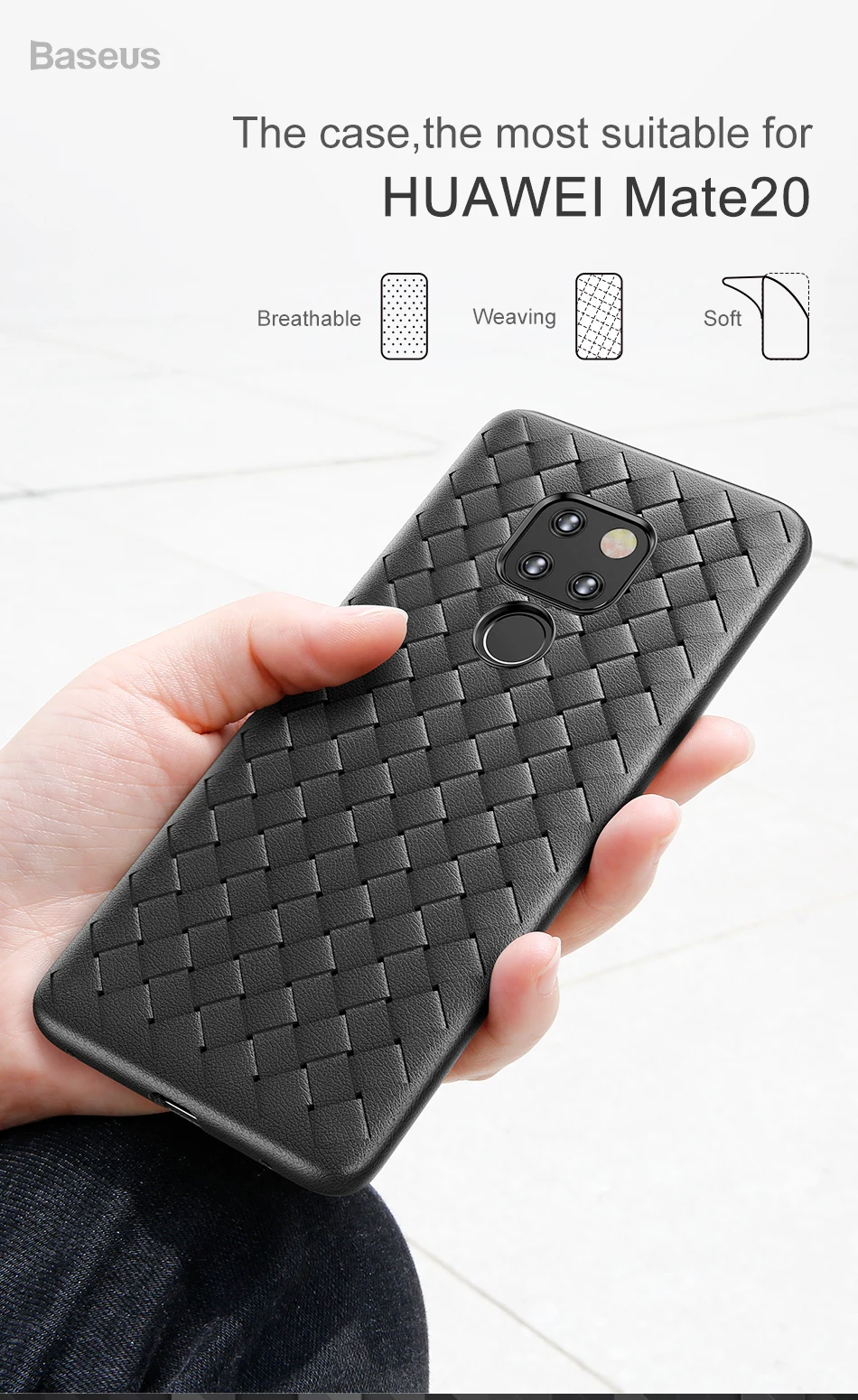 Weaving Grid Pattern Silicone Case For Huawei Mate 20 20 Pro_01