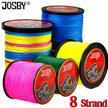 

JOSBY 300M 500M 1000M 4 Strands 8 Strands Multicolour PE Braided Wire Multifilament Super Strong Fishing Line 2018 New