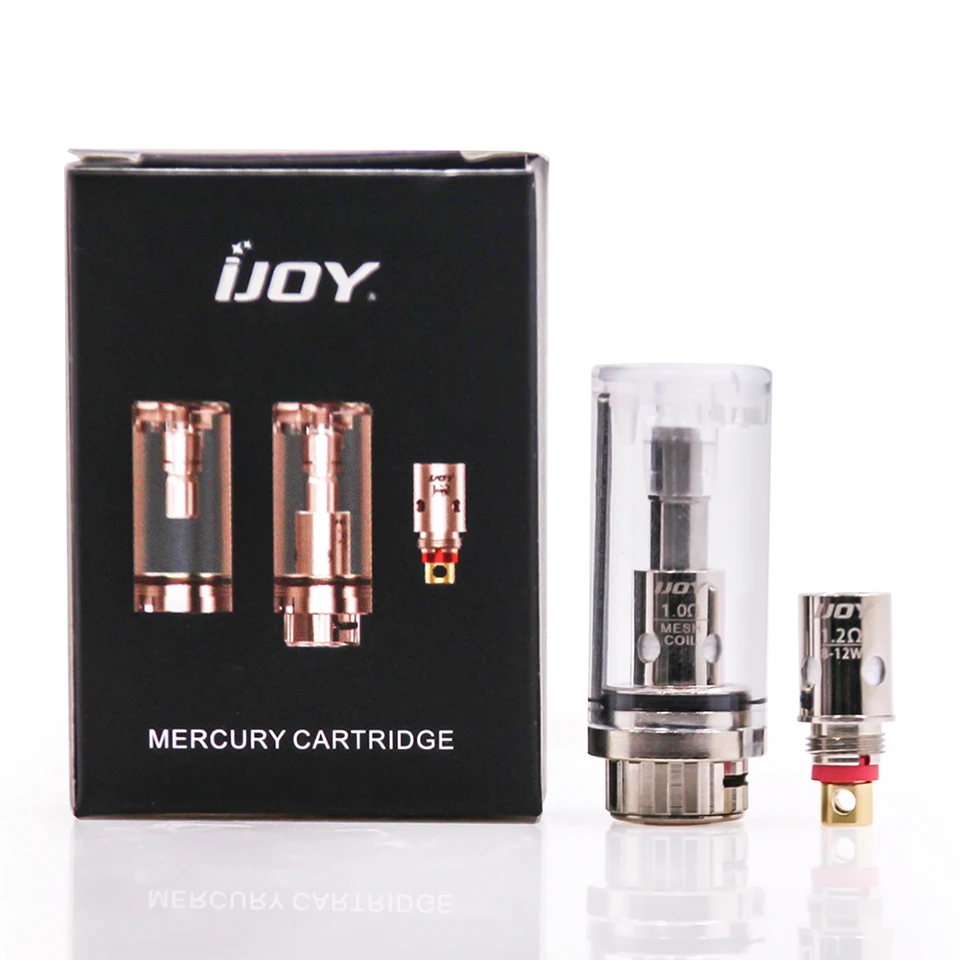 Original IJOY Mercury Cartridge 2ml Capacity With 1.0ohm mesh coil & 1.2ohm Coil Refillable Vape tank For Ijoy Mercury vape Kit (2)