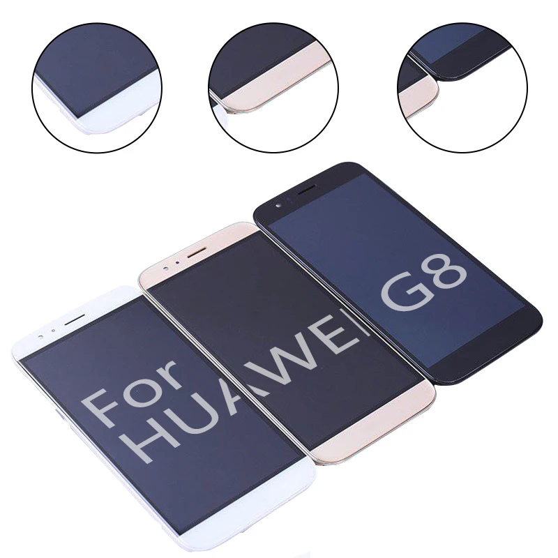 

Sinbeda 5.5'' Display For Huawei G8 LCD Touch Screen Digitizer Assembly Frame For Huawei G8 Screen GX8 RIO-L02 RIO-L01 LCD