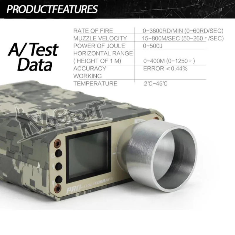 Тактический страйкбол X3400 стрельба хронограф скорость тестер для BB пистолет охота