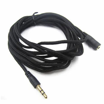 

New Arrival 3.5mm Stereo Audio Earphone Extension Cable 3m Ultra Long Cloth Lanyard Cable for headphone MP3/4