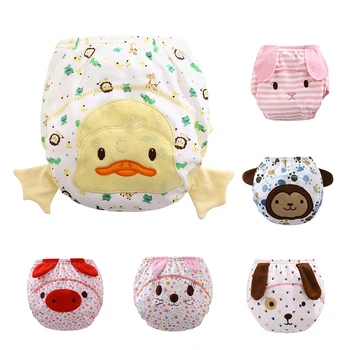 

Lovely Baby/Infant Cotton Waterproof Reusable Nappy Diaper Cute Training Pants Briefs Underwear Washable Fraldas Reutilizaveis