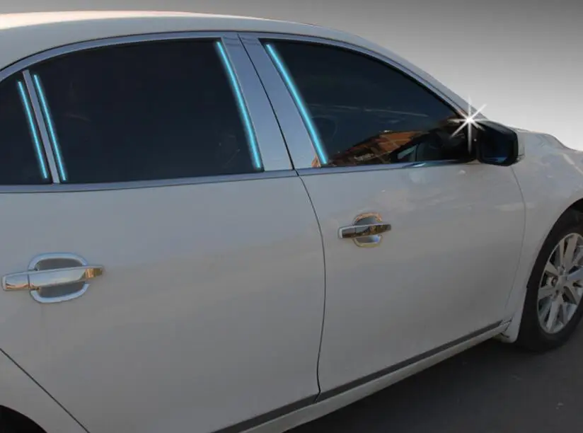 

6pcs Chrome Central Window B+C Pillar Posts Cover Trim For Chevrolet Malibu 2013 2014 2015
