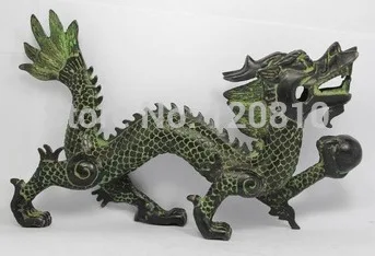 

CHINESE HANDWORK DRAGON OLD BRONZE STATUE