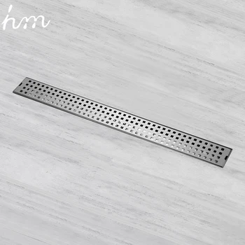 

hm Anti-odor Bathtub Shower Drainer Strainer 60cm 304 Stainless Steel Gravity Flushing Deodorization Type Square Floor Drain