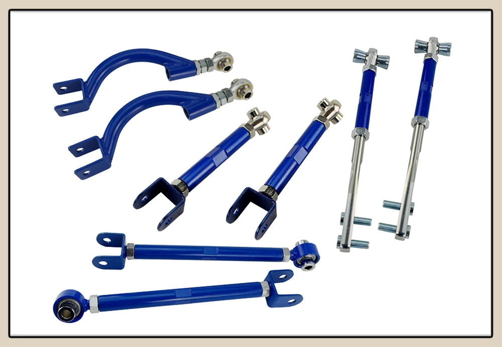 Camber + Tração + Tensão + Toe Kits de Suspensão Lzone-componentes do Chassi para 95-98 Jr-9823 + 36 + 17 + 06 Frente Traseira 240sx S14 S15 20 s15 camber + tração + tensão +