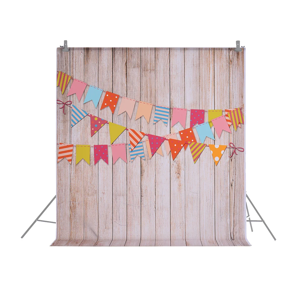  1.5 * 2m Backdrop Computer Printed Flag Wood Pattern Photography Background for Children Kid Baby Newborn Photo Studio Shooting 