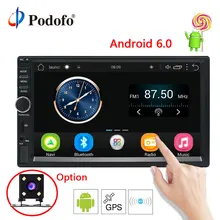 Podofo 7 »Android 6,0 Автомобиль Радио Стерео gps навигации Bluetooth 2 Din Сенсорный экран автомобиль аудио плеер авторадио USB SD FM Player