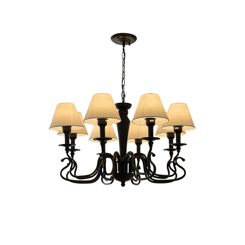 

8LT Black swan white swan iron chandeliers, American Mississippi style,Simple lifestyle for Modern living,E27 220v E26 LED UL