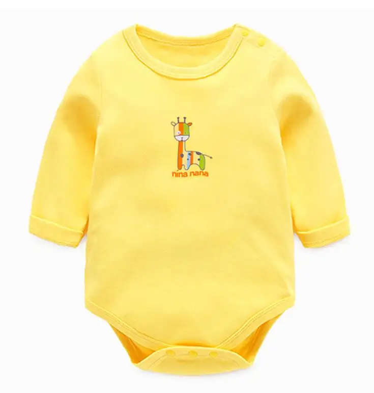 yellow deer Детские Боди с длинным рукавом пижамы для малышей детская одежда хлопок Одежда для маленького мальчика одежда для девочек весна-осень детская одежда - Цвет: yellow deer