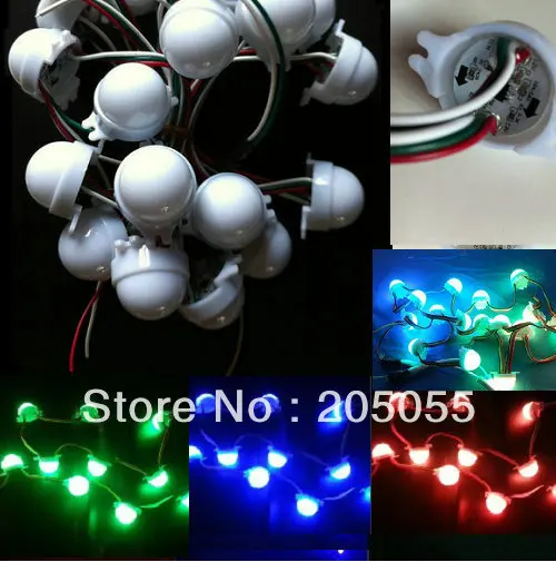 20 шт./шнур WS2811 30 мм диффузный Полноцветный 3 светодиода 5050 SMD RGB Программируемый