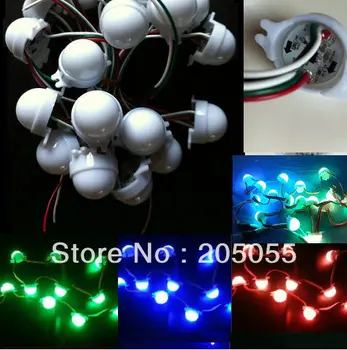 

20pcs/String WS2811 30mm Diffused Full Color 3 LEDs 5050 SMD RGB Programmable pixel Led Module 12V milky cover 30mm diameter